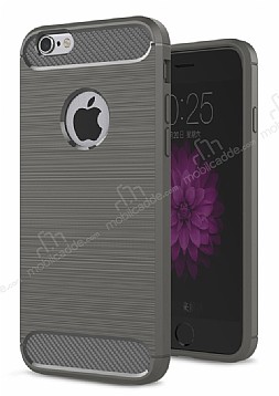 Eiroo Carbon Shield iPhone 6 / 6S Ultra Koruma Dark Silver Klf