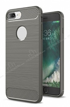 Eiroo Carbon Shield iPhone 7 Plus Ultra Koruma Dark Silver Klf