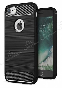 Eiroo Carbon Shield iPhone 7 Ultra Koruma Siyah Klf
