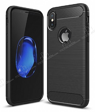 Eiroo Carbon Shield iPhone X / XS Ultra Koruma Siyah Klf