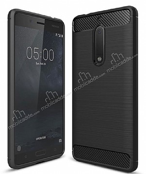 Eiroo Carbon Shield Nokia 5 Ultra Koruma Siyah Klf