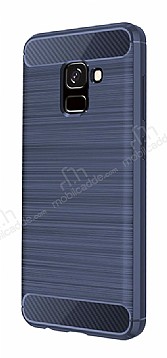 Eiroo Carbon Shield Samsung Galaxy A8 2018 Ultra Koruma Lacivert Klf