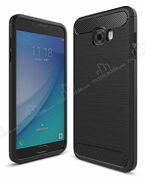 Eiroo Carbon Shield Samsung Galaxy C5 Pro Ultra Koruma Siyah Klf