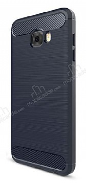 Eiroo Carbon Shield Samsung Galaxy C7 Pro Ultra Koruma Lacivert Klf