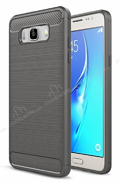 Eiroo Carbon Shield Samsung Galaxy J7 2016 Ultra Koruma Dark Silver Klf