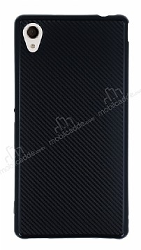 Eiroo Carbon Thin Sony Xperia M4 Aqua Ultra nce Siyah Silikon Klf