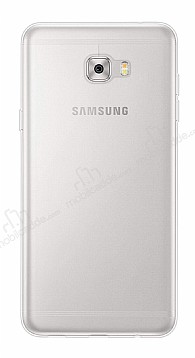 Eiroo Clear Hybrid Samsung Galaxy C5 Pro Silikon Kenarl effaf Rubber Klf