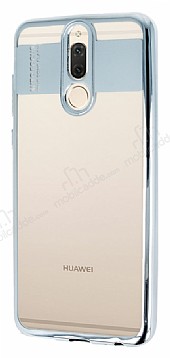 Eiroo Clear Thin Huawei Mate 10 Lite Silver Kenarl effaf Silikon Klf