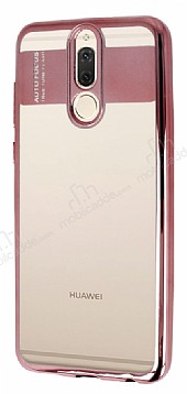 Eiroo Clear Thin Huawei Mate 10 Lite Rose Gold Kenarl effaf Silikon Klf