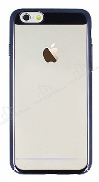 Eiroo Clear Thin iPhone 6 Plus / 6S Plus Siyah Kenarl effaf Rubber Klf