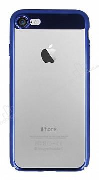 Eiroo Clear Thin iPhone 7 / 8 Lacivert Kenarl effaf Rubber Klf