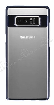 Eiroo Clear Thin Samsung Galaxy Note 8 Siyah Kenarl effaf Rubber Klf