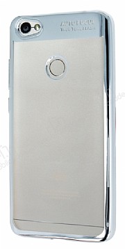 Eiroo Clear Thin Xiaomi Redmi Note 5A / 5A Prime Silver Kenarl effaf Silikon Klf