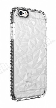 Eiroo Color Crystal iPhone 6 / 6S Siyah Silikon Klf