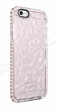 Eiroo Color Crystal iPhone 6 / 6S Pembe Silikon Klf