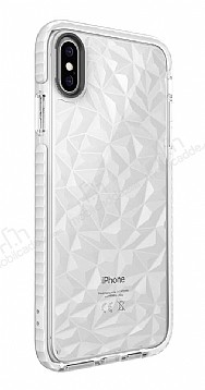 Eiroo Color Crystal iPhone X / XS Beyaz Silikon Klf