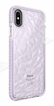 Eiroo Color Crystal iPhone X / XS Mor Silikon Klf
