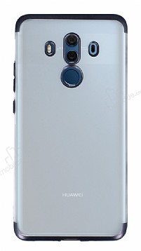 Eiroo Frosty Huawei Mate 10 Pro Siyah Kenarl Silikon Klf
