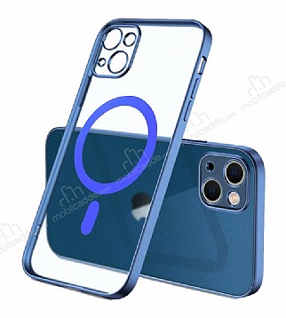 Eiroo Gbox iPhone 14 Macsafe zellikli Kamera Korumal Lacivert Silikon Klf