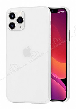 Eiroo Ghost Thin iPhone 11 Pro Ultra nce effaf Beyaz Rubber Klf