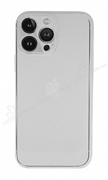 Eiroo Ghost Thin iPhone 13 Pro Ultra nce Beyaz Rubber Klf