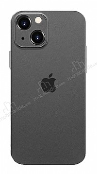 Eiroo Ghost Thin iPhone 14 Plus Ultra nce effaf Siyah Rubber Klf