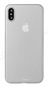 Eiroo Ghost Thin iPhone XS Max Ultra nce effaf Beyaz Rubber Klf