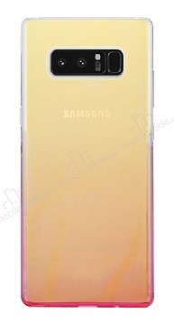 Eiroo Gradient Samsung Galaxy Note 8 Geili Pembe Silikon Klf