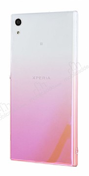 Eiroo Gradient Sony Xperia XA1 Ultra Geili Pembe Rubber Klf