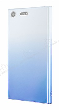 Eiroo Gradient Sony Xperia XZ Premium Geili Mavi Rubber Klf