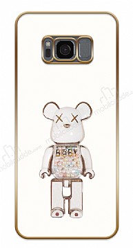 Eiroo Huawei Samsung Galaxy S8 Candy Bear Standl Beyaz Silikon Klf