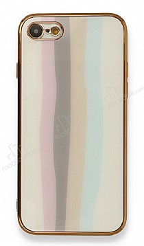 Eiroo Hued iPhone 7 / 8 Cam Beyaz Rubber Klf