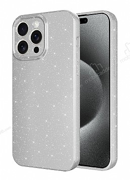 Eiroo iPhone 15 Pro Max Simli Silver Silikon Klf