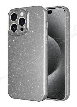 Eiroo iPhone 15 Pro Max Simli Gri Silikon Klf