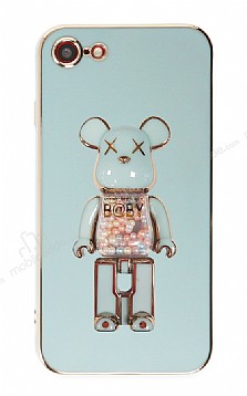 Eiroo iPhone 7 / 8 Candy Bear Standl Yeil Silikon Klf