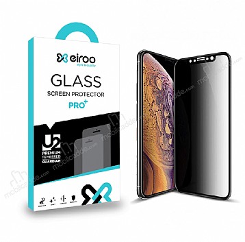 Eiroo iPhone XS Max Privacy Tempered Glass Cam Ekran Koruyucu