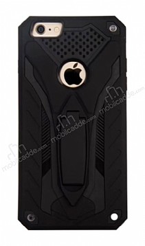 Eiroo Iron Care iPhone 6 / 6S Standl Ultra Koruma Siyah Klf