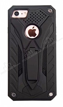Eiroo Iron Care iPhone 7 Standl Ultra Koruma Siyah Klf