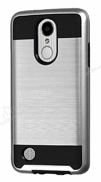 Eiroo Iron Shield LG K10 2017 Ultra Koruma Silver Klf