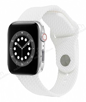 Eiroo KRD-37 Apple Watch / Watch 2 / Watch 3 Beyaz Silikon Kordon 42mm