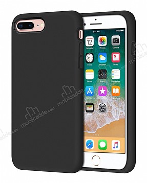 Eiroo Lansman iPhone 7 Plus / 8 Plus Siyah Silikon Klf