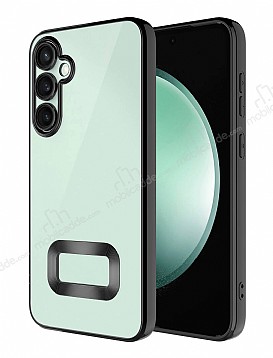 Eiroo Luxury Clear Samsung Galaxy A35 Kamera Korumal Siyah Silikon Klf