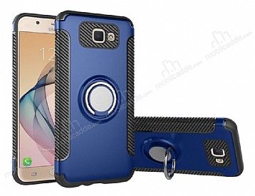 Eiroo Mage Fit Samsung Galaxy J5 Prime Standl Ultra Koruma Lacivert Klf