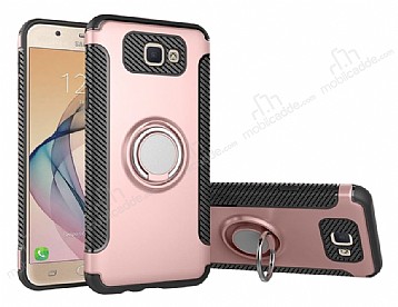 Eiroo Mage Fit Samsung Galaxy J5 Prime Standl Ultra Koruma Rose Gold Klf