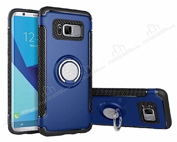 Eiroo Mage Fit Samsung Galaxy S8 Standl Ultra Koruma Lacivert Klf