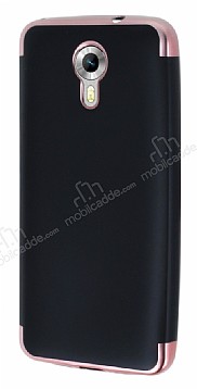 Eiroo Matte Fit General Mobile Android One Rose Gold Kenarl Siyah Silikon Klf