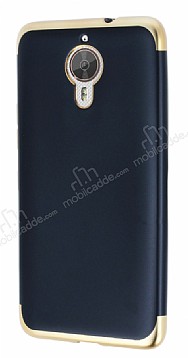 Eiroo Matte Fit General Mobile GM 5 Plus Gold Kenarl Siyah Silikon Klf