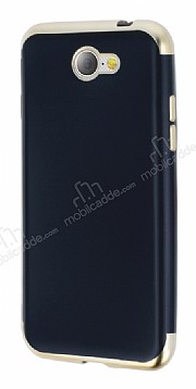 Eiroo Matte Fit General Mobile GM6 Gold Kenarl Siyah Silikon Klf