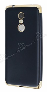 Eiroo Matte Fit Lenovo K6 Note Gold Kenarl Siyah Silikon Klf