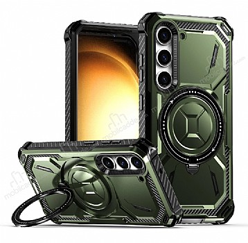 Eiroo Military Samsung Galaxy S23 Sper Koruma Yeil Klf